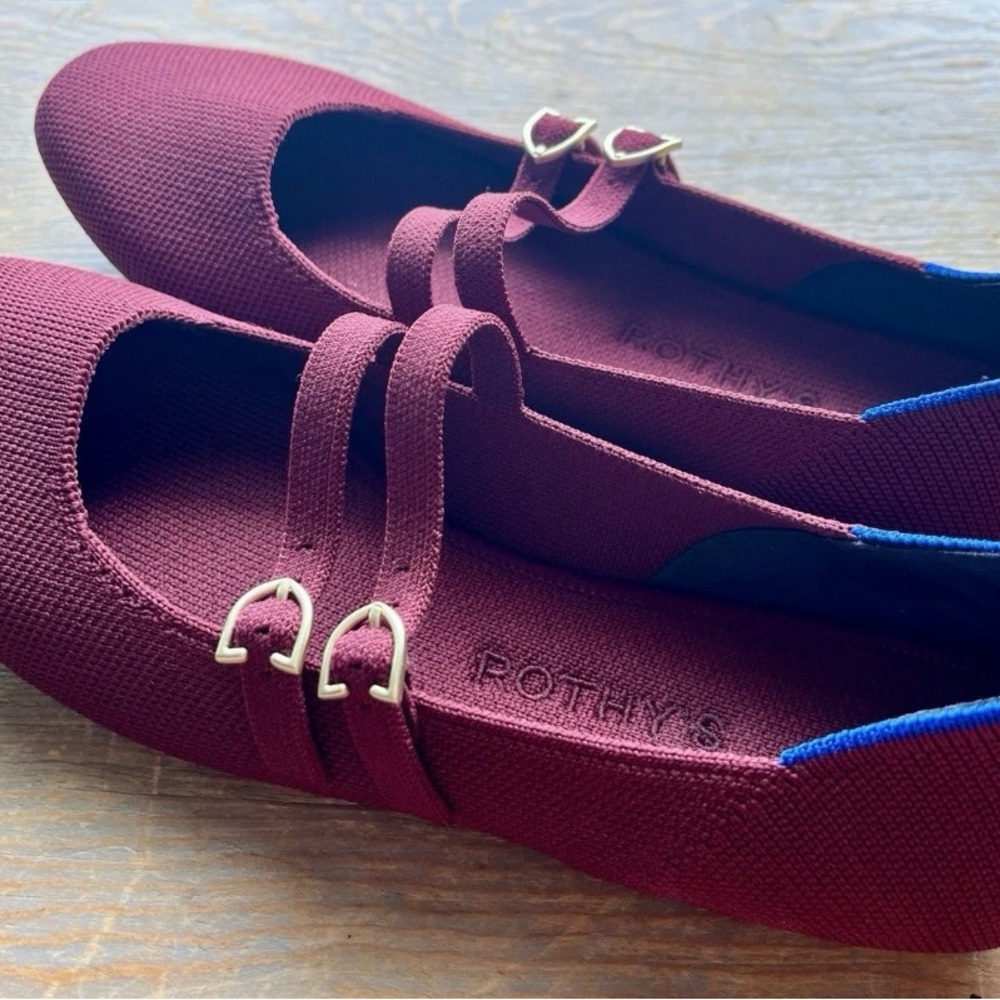 Rothy's Women’s The Double Buckle Mary Jane Flats size 8. EUC!
